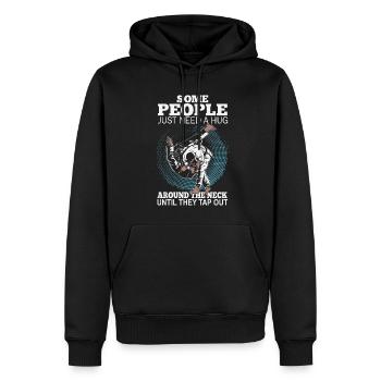 Some People Just Need A Hug Cage Fighter - Men’s Premium Organic Hoodie - black - Front - Nico (187cm)