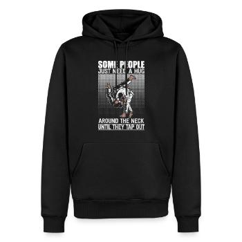 Certaines personnes ont juste besoin d’un combattant en cage câlin - Sweat à capuche Premium bio Homme - noir - Devant - Nico (187cm)