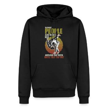 Certaines personnes ont juste besoin d’un combattant en cage câlin - Sweat à capuche Premium bio Homme - noir - Devant - Nico (187cm)