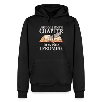 Just One More Chapter To Write I Promise Writing - Männer Premium Bio Hoodie - Schwarz - Vorne - Nico (187cm)