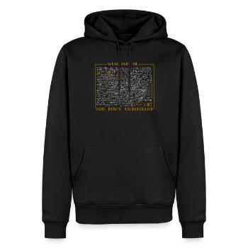 Welchen Teil von verstehst du nicht? - Männer Premium Bio Hoodie - Schwarz - Vorne - Nico (187cm)