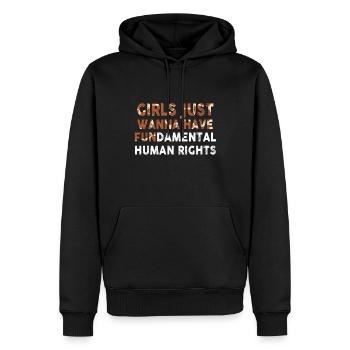 Les filles veulent juste avoir des droits humains fondamentaux - Sweat à capuche Premium bio Homme - noir - Devant - Nico (187cm)