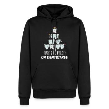 Oh Dentistree Sweet Tooth Christmas Tree - Men’s Premium Organic Hoodie - black - Front - Nico (187cm)