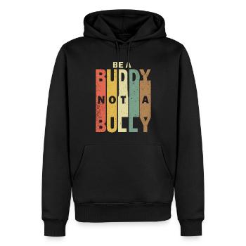 Soyez un copain pas un intimidateur Anti intimidation Enfants filles - Sweat à capuche Premium bio Homme - noir - Devant - Nico (187cm)