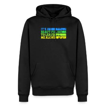 Belle journée pour me laisser tranquille Forme comportementale - Sweat à capuche Premium bio Homme - noir - Devant - Nico (187cm)