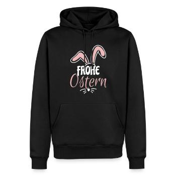 Frohe Ostern - Männer Premium Bio Hoodie - Schwarz - Vorne - Nico (187cm)