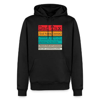 Vintage Dad Steuerdefinition Männer Lustiger Vatertag - Männer Premium Bio Hoodie - Schwarz - Vorne - Nico (187cm)
