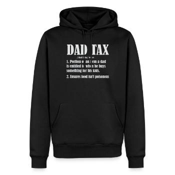 Vintage Dad Steuerdefinition Männer Lustiger Vatertag - Männer Premium Bio Hoodie - Schwarz - Vorne - Nico (187cm)