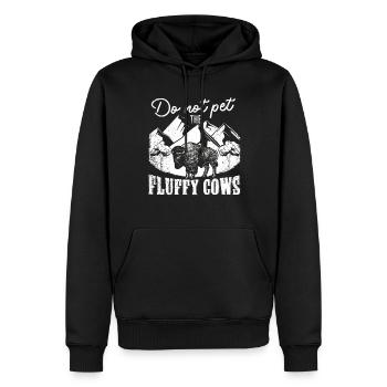 Streicheln Sie nicht die flauschigen Kühe - Männer Premium Bio Hoodie - Schwarz - Vorne - Nico (187cm)