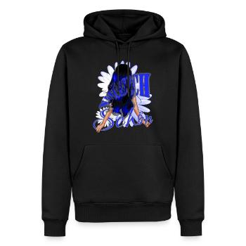 Beautiful black-blue hair blue beauty natural - Men’s Premium Organic Hoodie - black - Front - Nico (187cm)