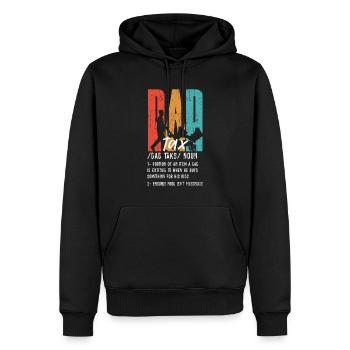 Vintage Dad Steuerdefinition Männer Lustiger Vatertag - Männer Premium Bio Hoodie - Schwarz - Vorne - Nico (187cm)