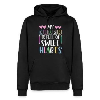 Meine Klasse ist voller Schatz - Männer Premium Bio Hoodie - Schwarz - Vorne - Nico (187cm)