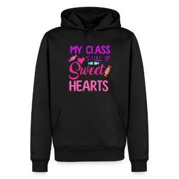Meine Klasse ist voller Schatz - Männer Premium Bio Hoodie - Schwarz - Vorne - Nico (187cm)