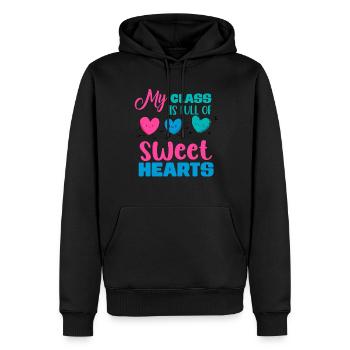 Meine Klasse ist voller Schatz - Männer Premium Bio Hoodie - Schwarz - Vorne - Nico (187cm)