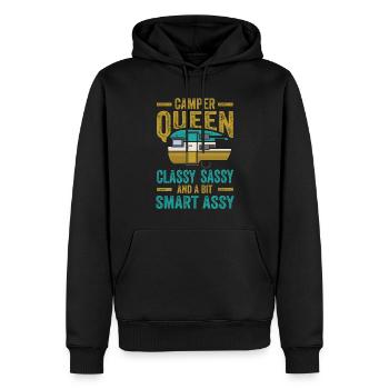 Camper Queen Chic Impertinent Et Un Peu Intelligent Assy - Sweat à capuche Premium bio Homme - noir - Devant - Nico (187cm)