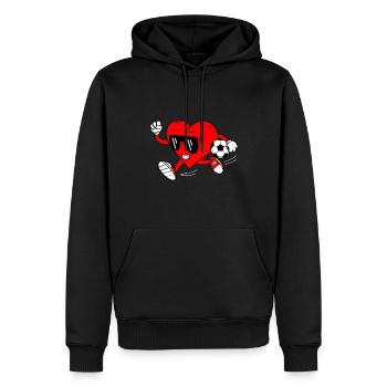 Fußball Fußball Valentinstag Liebe Sport Jungen - Männer Premium Bio Hoodie - Schwarz - Vorne - Nico (187cm)
