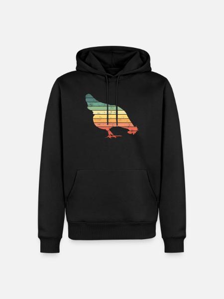 Poulets - Sweat à capuche Premium bio Homme - noir