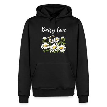 Daisy Love - Sweat à capuche Premium bio Homme - noir - Devant - Nico (187cm)