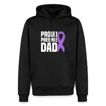 Herren Stolze Frühchen Papa Neugeborenen-Intensivstation Frühgeburt - Männer Premium Bio Hoodie - Schwarz - Vorne - Nico (187cm)