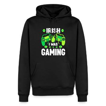 Irisch Ich habe Videospiel gespielt Irische Flagge - Männer Premium Bio Hoodie - Schwarz - Vorne - Nico (187cm)