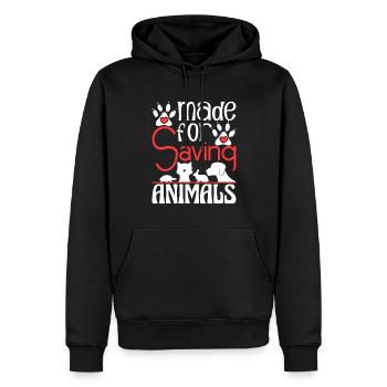 Gemacht für die Rettung von Tieren - Veterinär Veterinär - Männer Premium Bio Hoodie - Schwarz - Vorne - Nico (187cm)