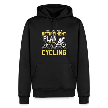 Altersvorsorge Fahrrad Radfahren - Männer Premium Bio Hoodie - Schwarz - Vorne - Nico (187cm)