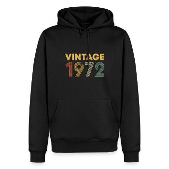 1972 Geschenk zum 51. Geburtstag Männer Frauen 51 Jahre alt - Männer Premium Bio Hoodie - Schwarz - Vorne - Nico (187cm)