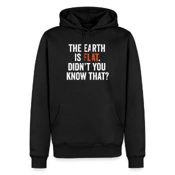 La terre est plate Ne saviez-vous pas que - Sweat à capuche Premium bio Homme - noir - Devant - Nico (187cm)