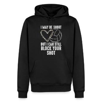 Je peux bloquer votre tir Volleyball de plage - Sweat à capuche Premium bio Homme - noir - Devant - Nico (187cm)