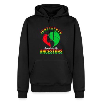 Love Juneteenth Pride Black Girl - Männer Premium Bio Hoodie - Schwarz - Vorne - Nico (187cm)