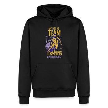 Je t’aime tout l’entraînement de l’équipe Basketball annulé - Sweat à capuche Premium bio Homme - noir - Devant - Nico (187cm)