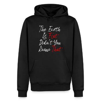 La terre est plate, vous ne le saviez pas ? - Sweat à capuche Premium bio Homme - noir - Devant - Nico (187cm)