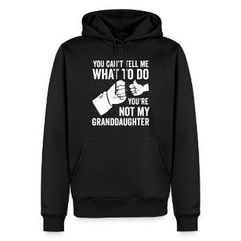 Nicht meine Enkelin - Männer Premium Bio Hoodie - Schwarz - Vorne - Nico (187cm)
