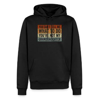 Nicht meine Enkelin - Männer Premium Bio Hoodie - Schwarz - Vorne - Nico (187cm)