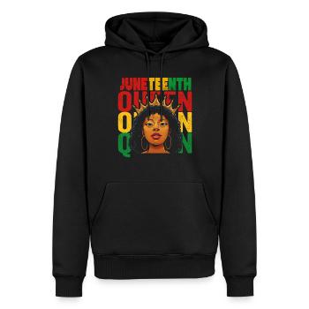 Juneteenth 1865 Se souvenir de mes ancêtres - Sweat à capuche Premium bio Homme - noir - Devant - Nico (187cm)