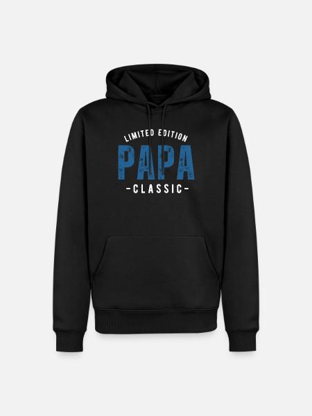 Gift 'Limited Edition Papa Classic' - Men’s Premium Organic Hoodie - black