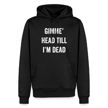 Gib mir den Kopf, bis ich tot bin, Liebhaber der 80er - Männer Premium Bio Hoodie - Schwarz - Vorne - Nico (187cm)