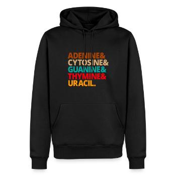 Nukleobasen Biologielehrer DNA-Biologe - Männer Premium Bio Hoodie - Schwarz - Vorne - Nico (187cm)