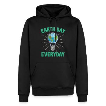 Tag der Erde Tägliches Umweltbewusstsein - Männer Premium Bio Hoodie - Schwarz - Vorne - Nico (187cm)