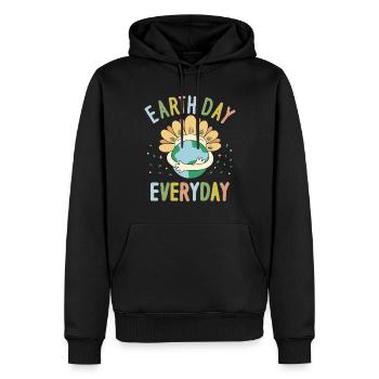 Sensibilisation quotidienne à l’environnement du Jour de la Terre - Sweat à capuche Premium bio Homme - noir - Devant - Nico (187cm)