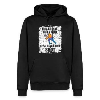 Je peux bloquer votre tir Volleyball de plage - Sweat à capuche Premium bio Homme - noir - Devant - Nico (187cm)