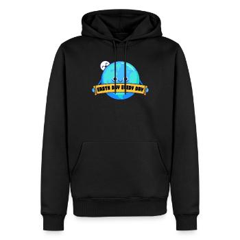 Tag der Erde: Alltägliches Umweltbewusstsein - Männer Premium Bio Hoodie - Schwarz - Vorne - Nico (187cm)