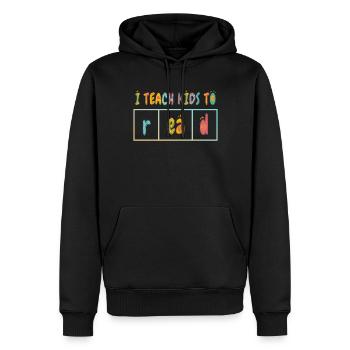 J’apprends aux enfants à lire les professeurs de sciences Lecture - Sweat à capuche Premium bio Homme - noir - Devant - Nico (187cm)