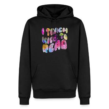 J’apprends aux enfants à lire les professeurs de sciences Lecture - Sweat à capuche Premium bio Homme - noir - Devant - Nico (187cm)