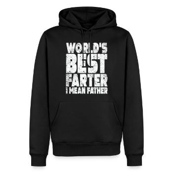 Le meilleur agriculteur du monde, je veux dire père - Sweat à capuche Premium bio Homme - noir - Devant - Nico (187cm)