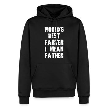 Le meilleur agriculteur du monde, je veux dire père - Sweat à capuche Premium bio Homme - noir - Devant - Nico (187cm)
