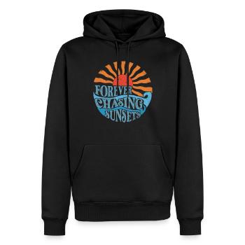 Forever Chasing Sunsets Retro Summer Vacation - Sweat à capuche Premium bio Homme - noir - Devant - Nico (187cm)