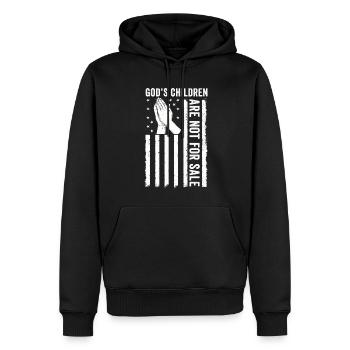 Les enfants de Dieu ne sont pas à vendre Enfants chrétiens - Sweat à capuche Premium bio Homme - noir - Devant - Nico (187cm)