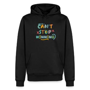 Can’t Stop Winning Lottery Winner Vibes - Sweat à capuche Premium bio Homme - noir - Devant - Nico (187cm)