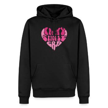In meiner Single-Ära Lustiges Single-Leben - Männer Premium Bio Hoodie - Schwarz - Vorne - Nico (187cm)